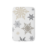 Moderne  wintersneeuwvlokken badmat (Voorkant Verticaal)