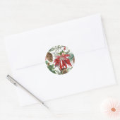 Moderne  wintertuinbloem ronde sticker (Envelop)