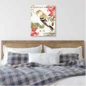 moderne wintervogel canvas afdruk (Insitu (Slaapkamer))