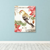 moderne wintervogel canvas afdruk (Insitu (Houten vloer))