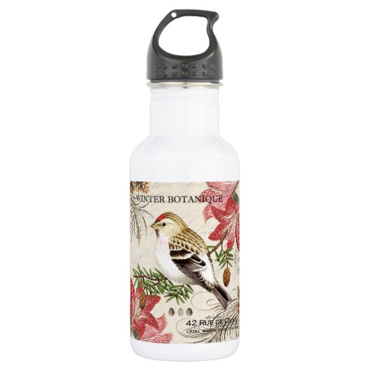 moderne wintervogel waterfles (Voorkant)