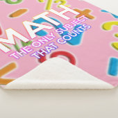 Moderne Wiskunde Quote Cool Girly Pink Funny Gezeg Sherpa Deken (3/4)