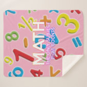 Moderne Wiskunde Quote Cool Girly Pink Funny Gezeg Sherpa Deken (Voorkant (horizontaal))