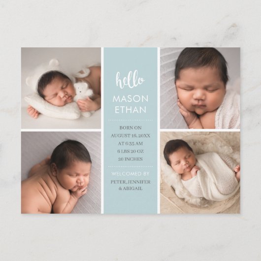 Moderne Wit manuscript kalligrafie Aankondiging ge (Achterkant)