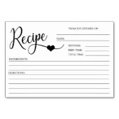 Moderne Wit Vrijgezellenfeest RECIPE KAARTEN (Voorkant)