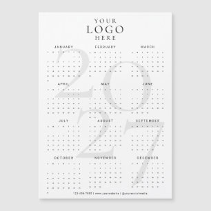 Moderne Witte 2027 Agenda Zakelijk Logo Magneet