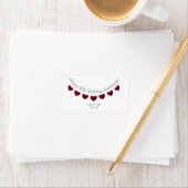 Moderne witte 40th Ruby Wedding Jubileum labels (Insitu)