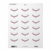 Moderne witte 40th Ruby Wedding Jubileum labels (Full Sheet)