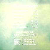 Moderne witte aangepaste bedrijfsservicelijst QR-c Raamsticker (Vel 3)