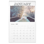 Moderne witte aangepaste foto 2021 kalender (Jan 2027)