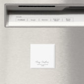 Moderne witte aangepaste vrolijke kerstfoto magneet (Insitu (Vaatwasser))