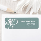 Moderne witte bloem etiket (Insitu)