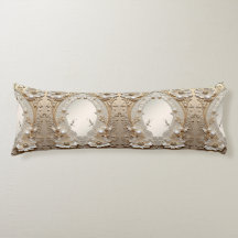 Moderne Witte Bloemen Parels Body Kussen