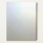 Moderne Witte Bloemen Parels Planner (Achterkant)