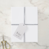 Moderne witte bruiloft gunst cadeaulabel (Met Touw)