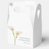 Moderne Witte Calla Lelie Bloem Bruiloft Bedankdoosjes (Open)