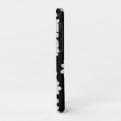 Moderne Witte Daisy Bloem Patroon Naam Zwart Case-Mate iPhone Case (Achterkant/links)