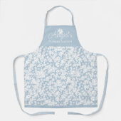 Moderne Witte Daisy Patroon Tuinieren Custom Schort (Voorkant)