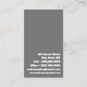 Moderne witte deco-pijlen visitekaartje (Achterkant)