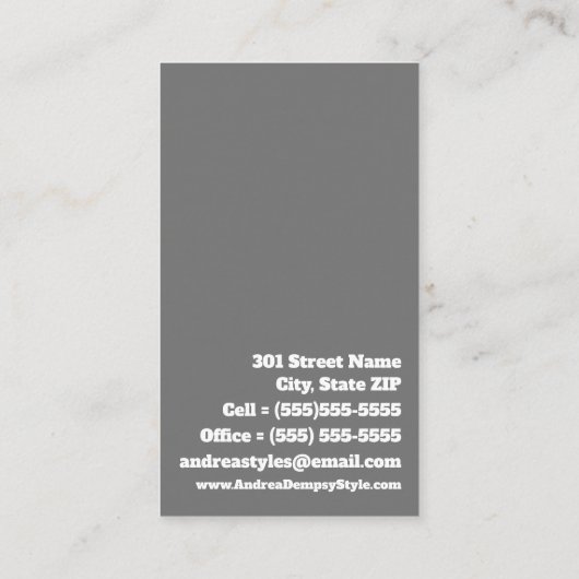 Moderne witte deco-pijlen visitekaartje (Achterkant)