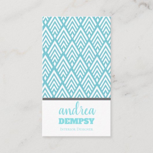 Moderne witte deco-pijlen visitekaartje (Voorkant)