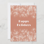 Moderne witte dennentak kerstballen kaart (Achterkant)