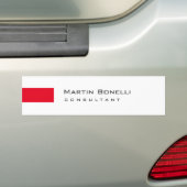 Moderne, witte, eenvoudige consultant bumpersticker (Op auto)