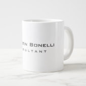 Moderne, witte, eenvoudige consultant extra grote beker (Voorkant rechts)