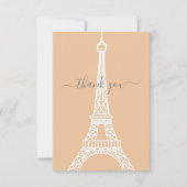Moderne witte eiffeltoren - Hartelijk dank Kaart (Voorkant)