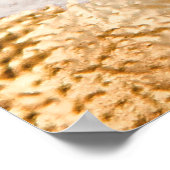 Moderne witte en goudpenseel gekleurde achtergrond poster (Hoek)