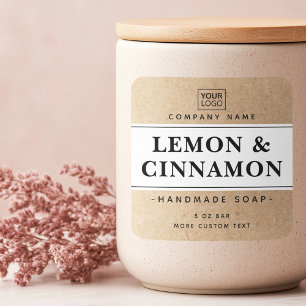 Moderne witte en Kraft-papieren zijn voorzien van Vierkante Sticker