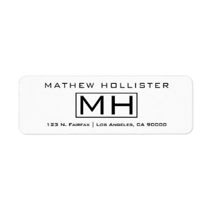 Moderne, witte en zwarte Professional Etiket