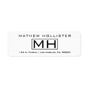 Moderne, witte en zwarte Professional Etiket