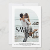 Moderne, witte foto-Save de datum Kaart (Voorkant)