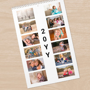 Moderne witte fotokalender kalender