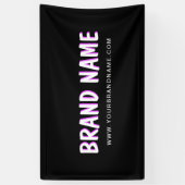 Moderne witte fuchsia merknaam met website banner (Verticaal)