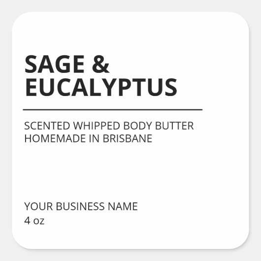 Moderne witte gevlekte etiketten met lichaamstante (Voorkant)