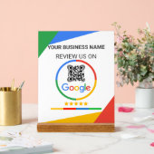 Moderne Witte Google Review QR Code Acryl Bord (Huwelijk)