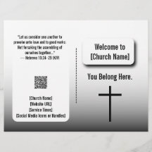 Moderne witte gradiënt kerk bulletin