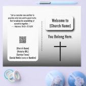 Moderne witte gradiënt kerk bulletin flyer (Enkel)