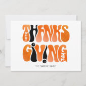 Moderne Witte Graffiti Thanksgiving Herfst Herfst Feestdagenkaart (Voorkant)