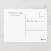 Moderne witte grijze foto Merry Little Kerstmis Briefkaart (Achterkant)