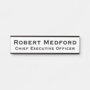 Moderne witte hangende deur bord naamplaat