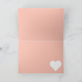 Moderne witte harten rode en roze strepen Valentij Kaart (Binnen)