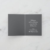 Moderne witte kerstboom feestdagen kaart (Binnen)