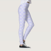 Moderne, witte, Latijnse, meetbare lichte periwink Leggings (Rechts)