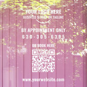 Moderne witte Logo QR-code alleen op afspraak Raamsticker