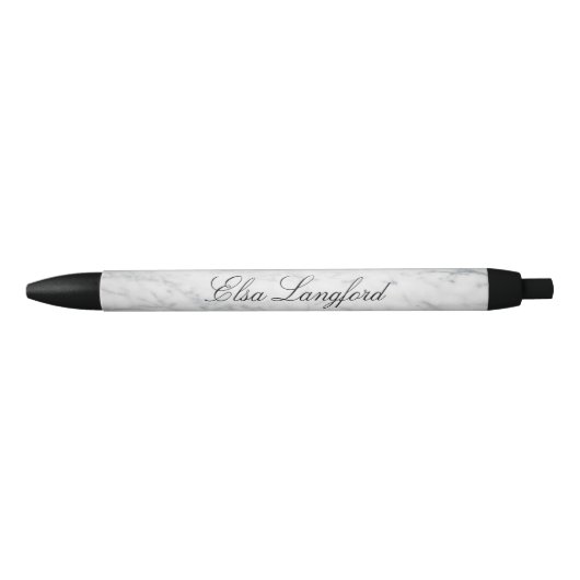 Moderne witte marmer Aangepaste pen (Voorkant)