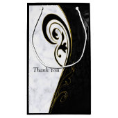 Moderne witte - marmer Black Abstracte cadeautas (Achterkant)