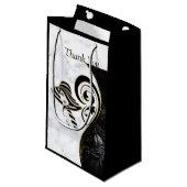 Moderne witte - marmer Black Abstracte cadeautas (Voorkant Gekanteld)